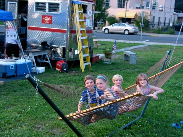 Kids on hammock